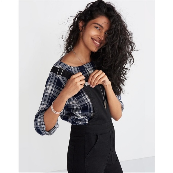 Madewell Cali Denim-Boot Black Overalls - Picture 4 of 10